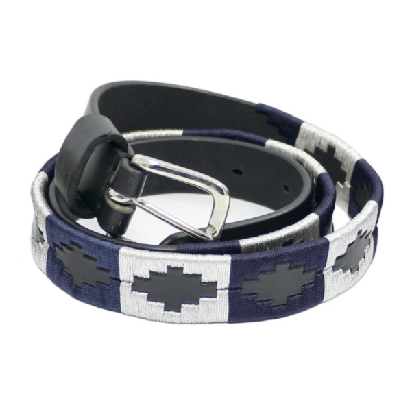 CINTURA POLO "O" SILVER-BLU Cintura Unisex 